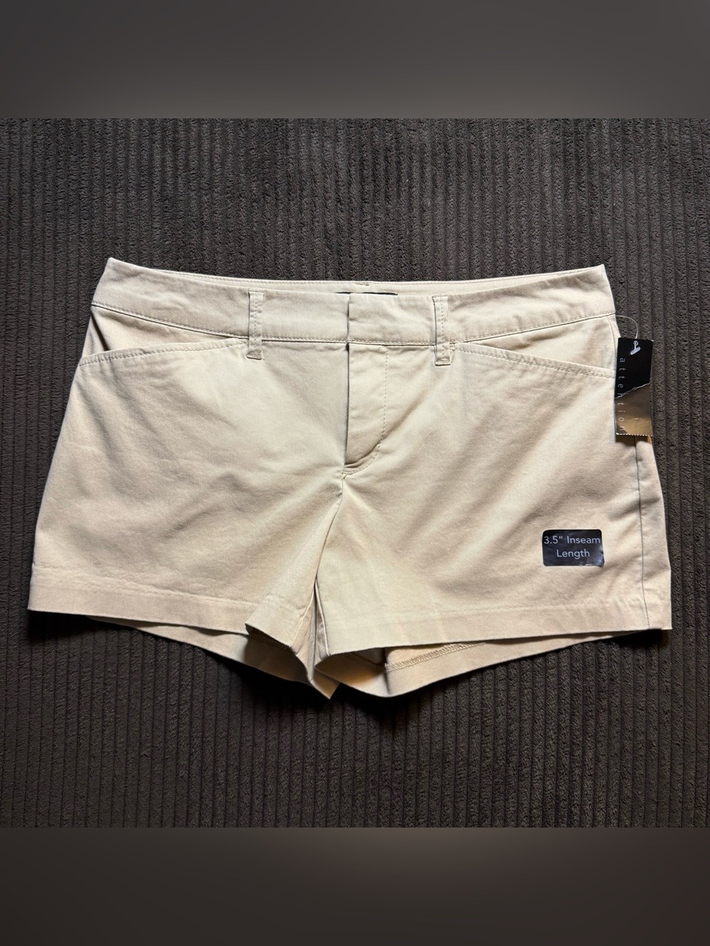 NWT Attention Women’s 3.5" Inseam Cream Shorts